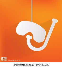 Snorkel and mask for diving icon