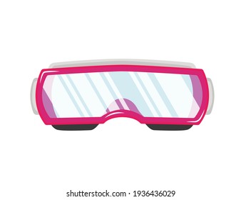 Snorkel mask for diving and swimming. Illustration of swimming masks or goggles for scuba diving. Realistic diver equipment for summer holidays