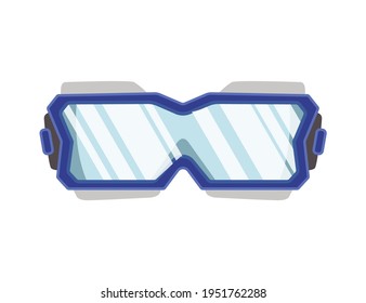 Snorkel mask for diving and swimming. Illustration of swimming masks or goggles for scuba diving. Realistic diver equipment for summer holidays