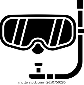 Snorkel and Mask Icon: Diving Equipment