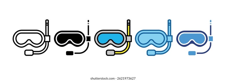 Snorkel Mask Icon Element For Design