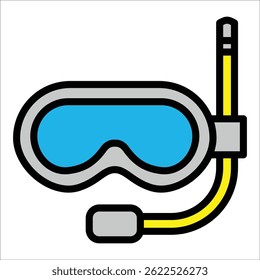 Snorkel Mask Icon Element For Design