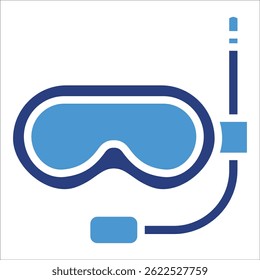 Snorkel Mask Icon Element For Design