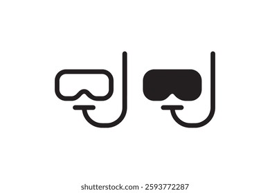 Snorkel Mask Icon Representing Diving and Water Sports Vector