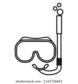 snorkel mask isolated icon