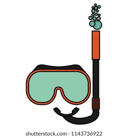 snorkel mask isolated icon
