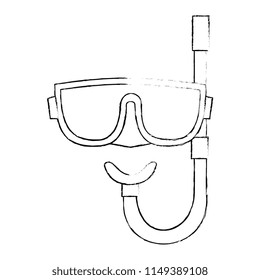 snorkel mask isolated icon