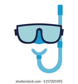 snorkel mask isolated icon