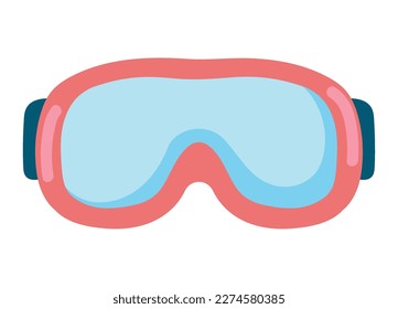 snorkel mask isolated icon style