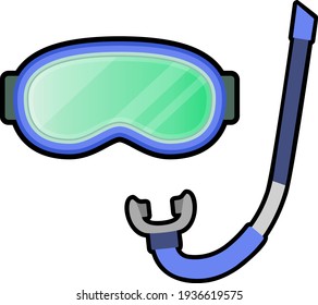 Snorkel Mask Isolated Vector Illustration.