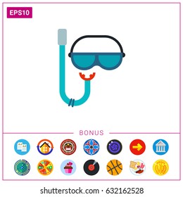 Snorkel and Mask for Scuba Diving Icon