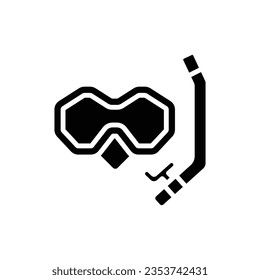 Snorkel Set Filled Icon Vector Illustration