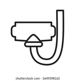 Snorkel silhouette style icon design Sea nautical ocean navigation travel underwater water and marine theme Vector illustration