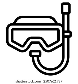 Snorkel Summer holiday icon illustration