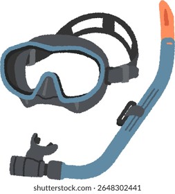 A snorkel is a tube-shaped device used to breathe underwater and to observe the ocean while swimming on the surface or in shallow waters.