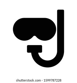 snorkel vector glyph flat icon 