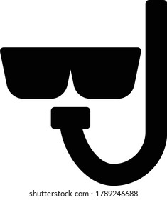 snorkel vector glyph flat icon 