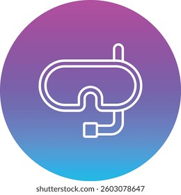Snorkel vector icon. Can be used for printing, mobile and web applications.