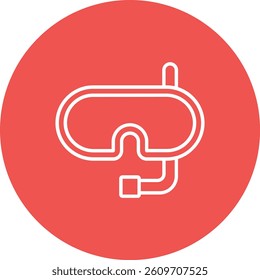 Snorkel vector icon. Can be used for printing, mobile and web applications.