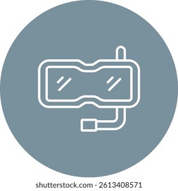 Snorkel vector icon. Can be used for printing, mobile and web applications.