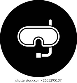 Ícone do vetor de snorkel. Pode ser usado para impressão, aplicativos móveis e da Web.