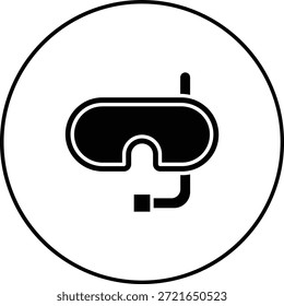 Icono de Vector de snorkel. Se puede utilizar para aplicaciones de impresión, móviles y de Web.