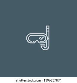 Snorkel vector icon. Snorkel concept stroke symbol design. Thin graphic elements vector illustration, outline pattern for your web site design, logo, UI. EPS 10.