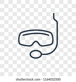 Snorkel vector icon isolated on transparent background, Snorkel logo concept