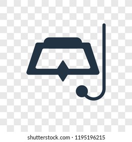Snorkel vector icon isolated on transparent background, Snorkel transparency logo concept