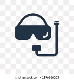 Snorkel vector icon isolated on transparent background, Snorkel transparency concept can be used web and mobile