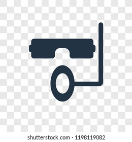 Snorkel vector icon isolated on transparent background, Snorkel transparency logo concept