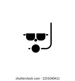 snorkel vector icon. snorkel sign on white background. snorkel icon for web and app