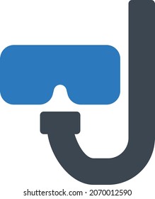 snorkel Vector illustration on a transparent background. Premium quality symbols. Glyphs  vector icon for concept and graphic design.