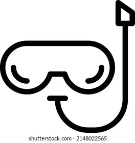 snorkel Vector illustration on a transparent background.Premium quality symmbols.Thin line vector icon for concept and graphic design.