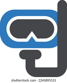 snorkel Vector illustration on a transparent background. Premium quality symmbols. Glyphs vector icons for concept and graphic design. 
