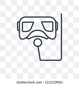 Snorkel vector outline icon isolated on transparent background, high quality linear Snorkel transparency concept can be used web and mobile
