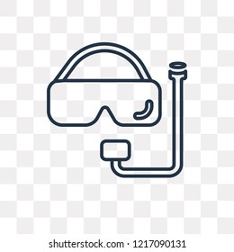 Snorkel vector outline icon isolated on transparent background, high quality linear Snorkel transparency concept can be used web and mobile