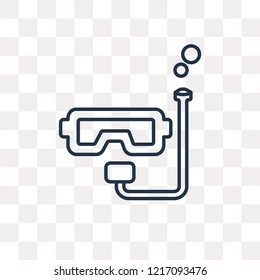 Snorkel vector outline icon isolated on transparent background, high quality linear Snorkel transparency concept can be used web and mobile