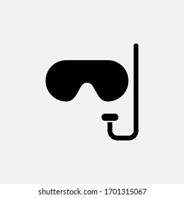 snorkel. vector Simple modern icon design illustration.