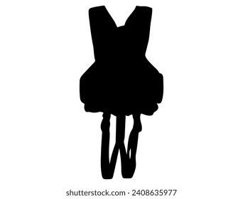 Snorkel vest silhouette vector art white background