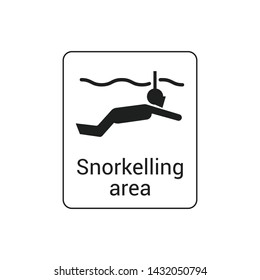 Snorkeling area sign vector icon isolated on white background. Diver symbol modern, simple, vector, icon for website design, mobile app, ui. Vector Illustration