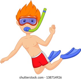 Snorkeling boy