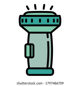 Snorkeling flashlight icon. Outline snorkeling flashlight vector icon for web design isolated on white background