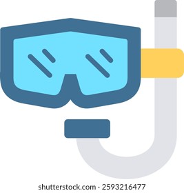 Snorkeling Flat Illustration Vector Design