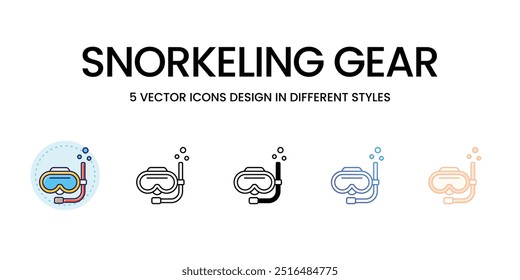 Snorkeling Gear vector icon ready to use vector illustration