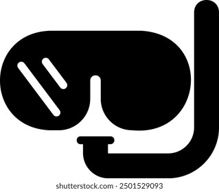 snorkeling glyph icon illustration vector