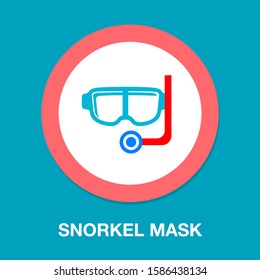 Snorkeling Icon. Flat Illustration Of Snorkeling Vector Icon For Web. Snorkel Mask