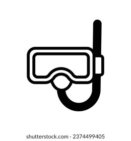 Snorkeling icon isolate white background vector stock illustration