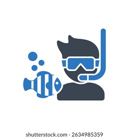 Snorkeling Icon Isolated On White Background