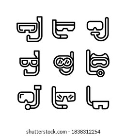 snorkeling icon or logo isolated sign symbol vector illustration - Collection of high quality black style vector icons
